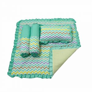 Omiland Selimut Set + Bantal Guling Print Chevron
