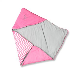 Omiland Baby Blanket Print Mono Chevron Pink