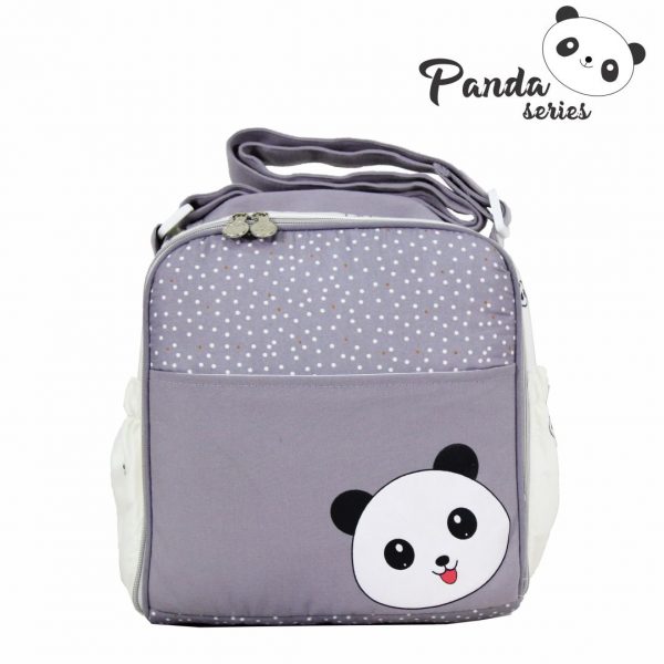 Omiland Tas Bayi Kecil Panda  Series Abu Saku Print - Gambar 3