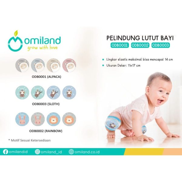 Omiland Pelindung Lutut Bayi Print Karakter Deker Baby Knee Pads Protector Dengkul