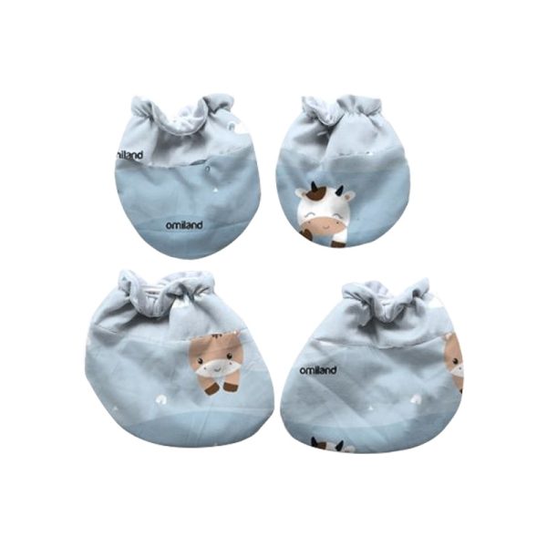 Omiland Sarung Tangan Kaki Kombinasi Cow & Friends Series