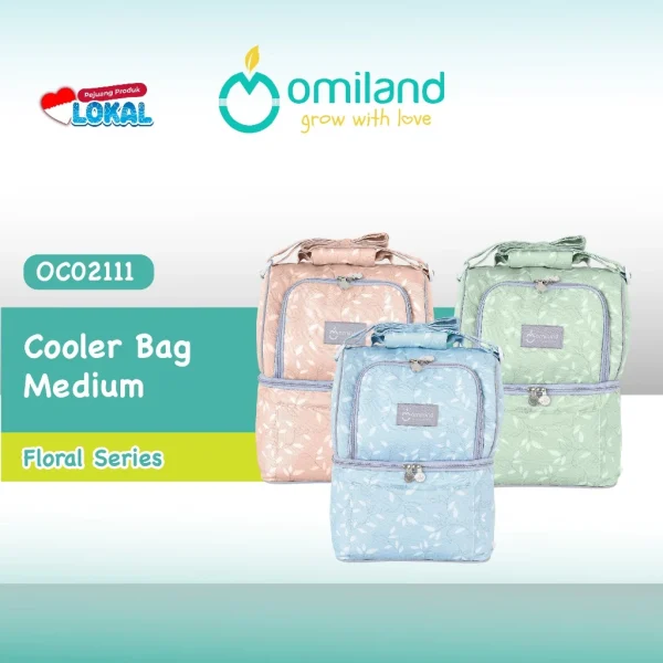 Omiland Cooler Bag Uk Medium Floral Series - Gambar 2