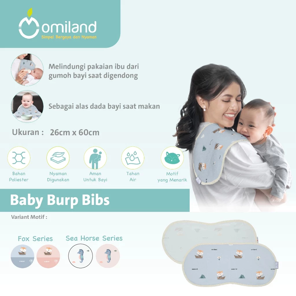 Omiland Burp Bibs Bayi - Gambar 2