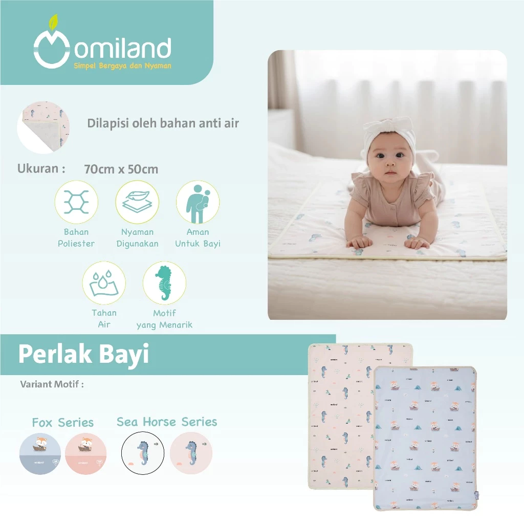 Omiland Perlak Bayi Waterproof - Gambar 2